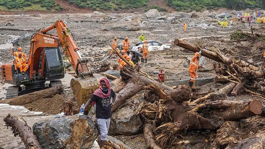 PTI : Search and rescue operations in Kerala's landslide-hit Wayanad |